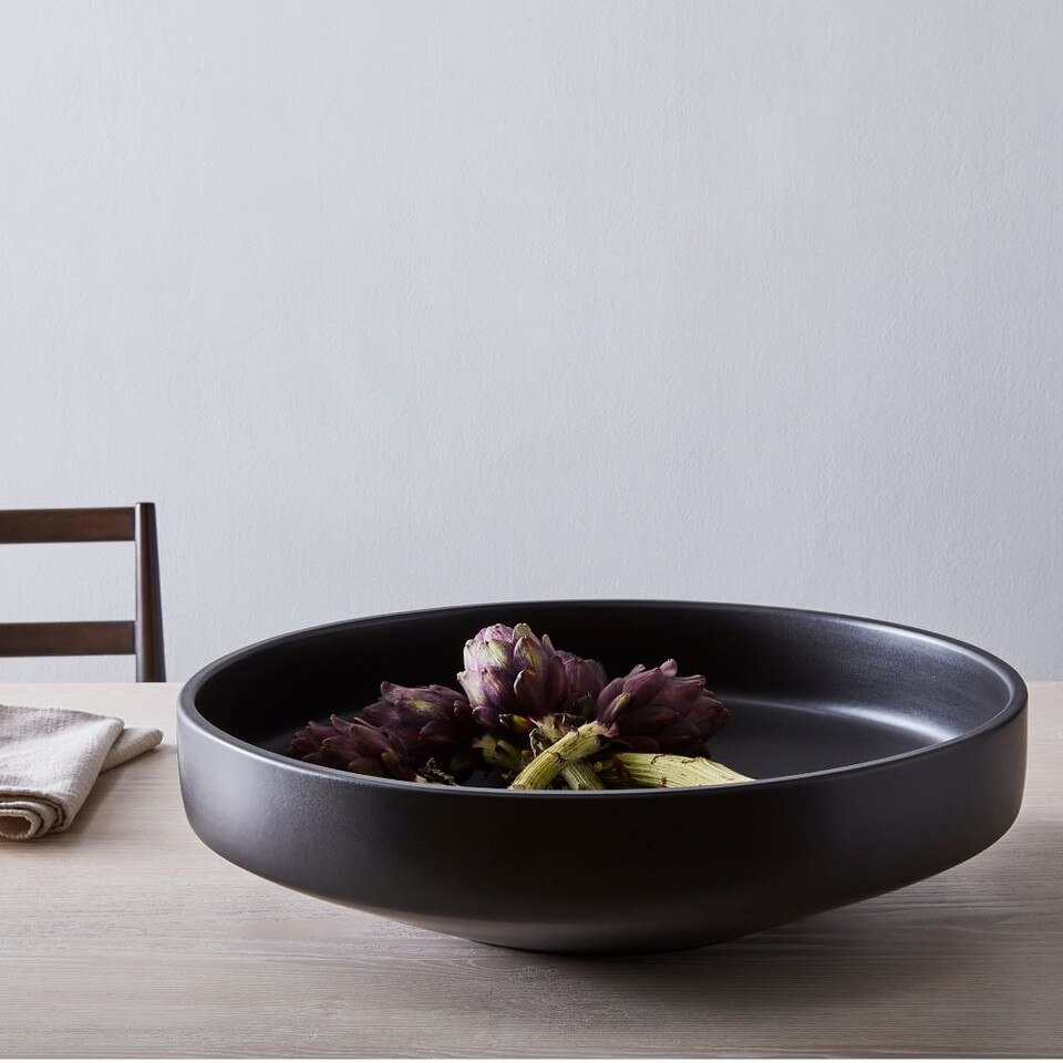 Pure Black Ceramic Vases West Elm Australia